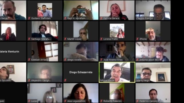 politica en tiempos de cuarentena: radicales de la plata en una teleconferencia con negri