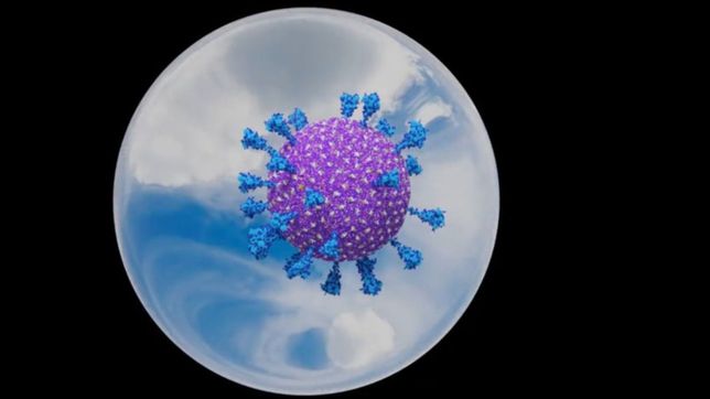video: la increible simulacion del covid-19 atrapado en una gota de agua