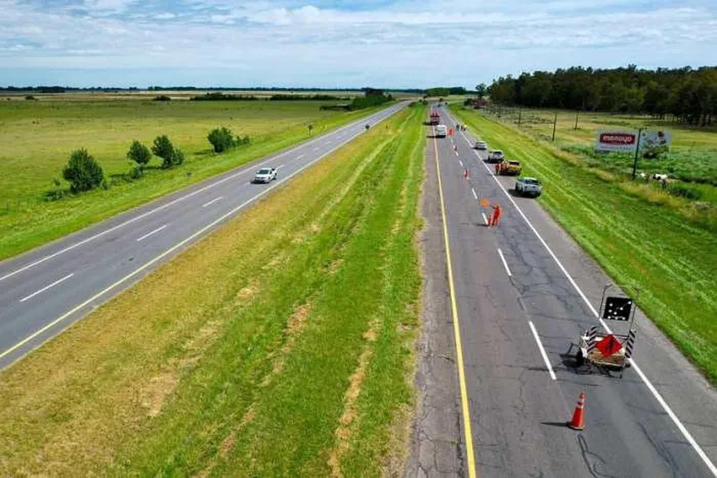 Los trabajos de repavimentación en la Ruta 2 se extienden a lo largo de 146 kilómetros.