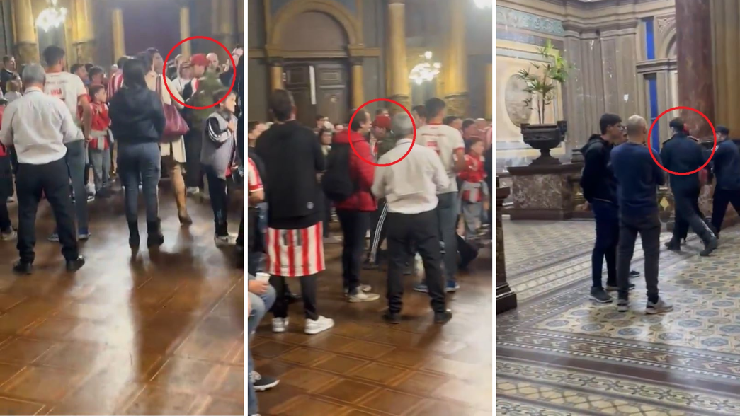 Un hincha de Estudiantes se trepó al balcón de la Municipalidad, saludó a los campeones y terminó preso