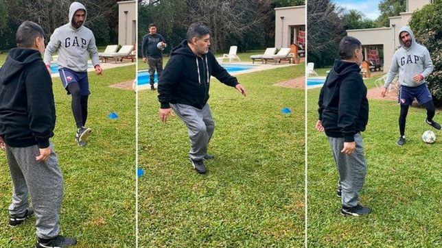 asi es la rutina de maradona para bajar 5 kilos, dejar el alcohol y volver al futbol-tenis