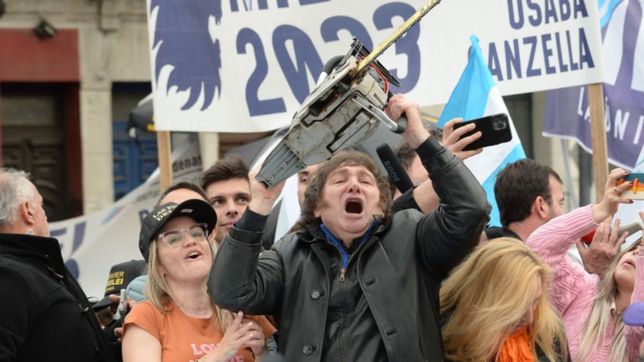 javier milei y carolina piparo desembarcaron en la plata para relanzar la campana