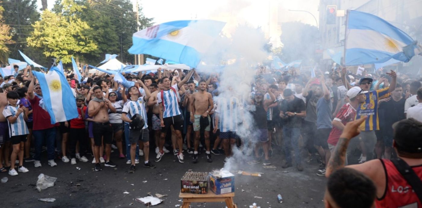 Festejo Argentina Croacia en 7 y 50