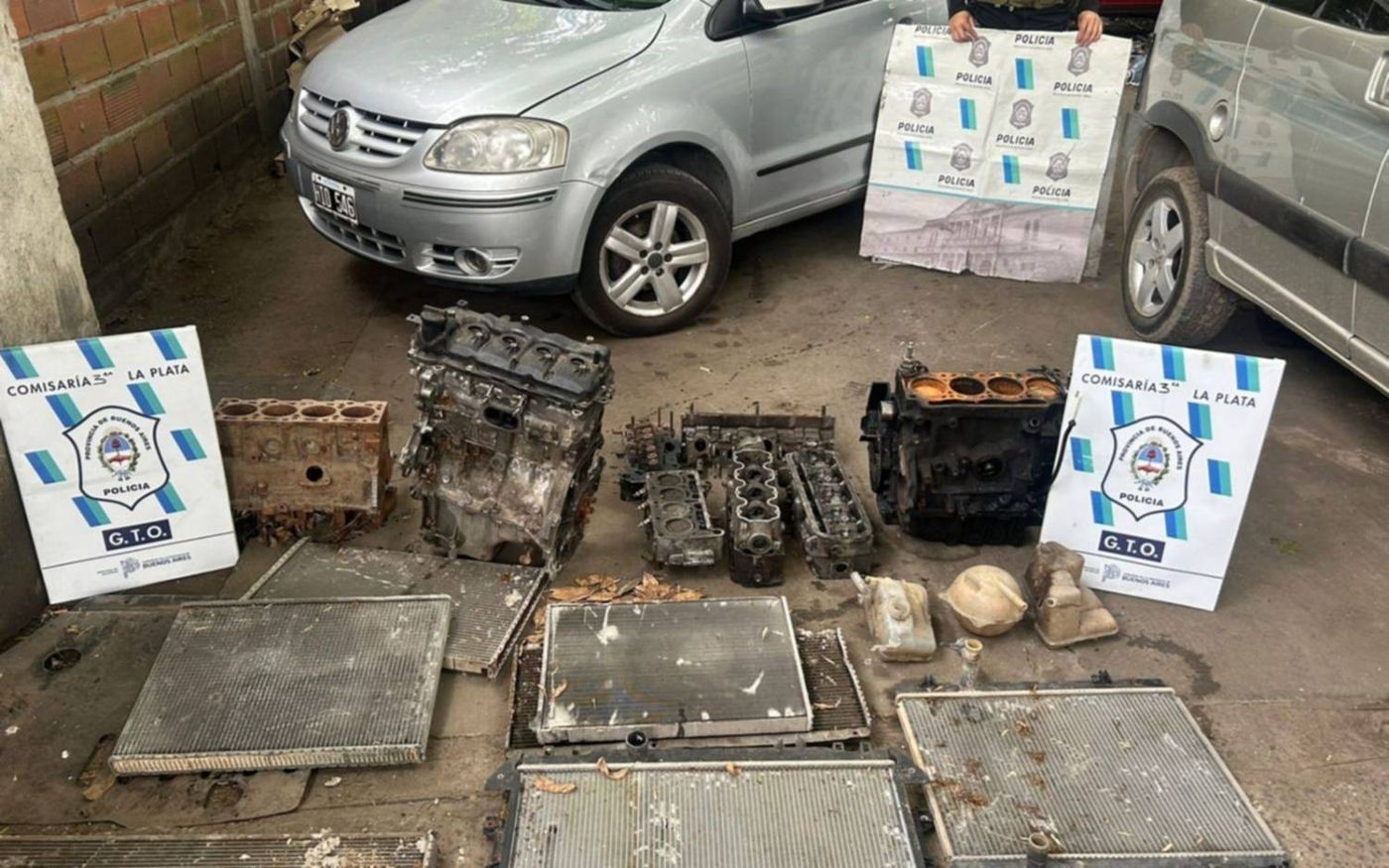 Los elementos secuestrados en el desarmadero de La Plata Los elementos secuestrados en el desarmadero de La Plata