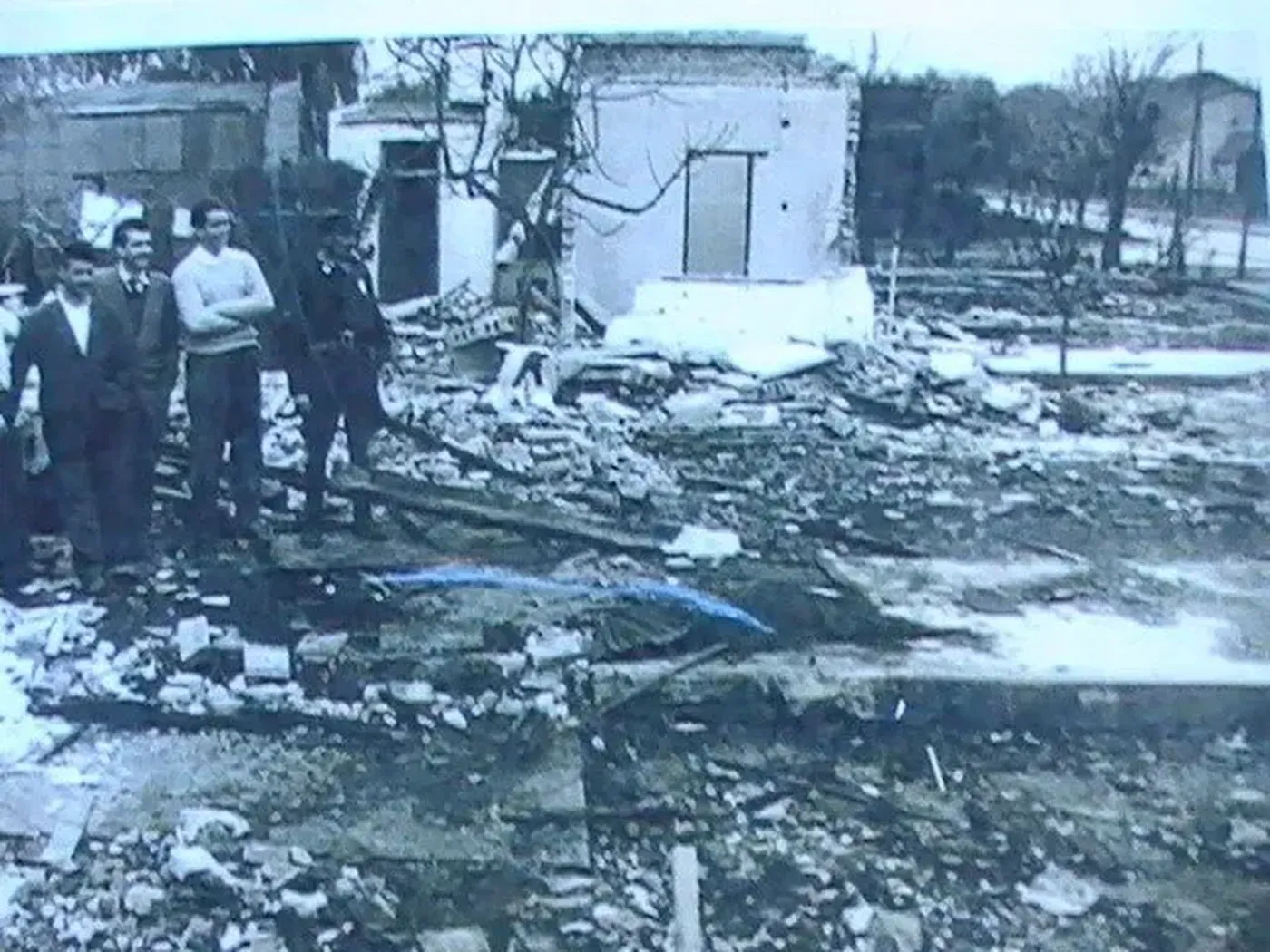 La zona del barrio Campamento de Ensenada que quedó destruida por el bombardeo