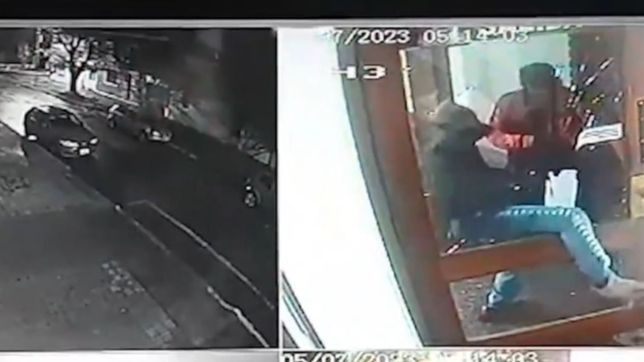 video: intentaron robar en un edificio de la plata entrando a las patadas