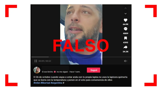 es falso que entre los materiales para votar con la boleta unica de papel en las elecciones 2025 haya lapiceras que se borran con calor