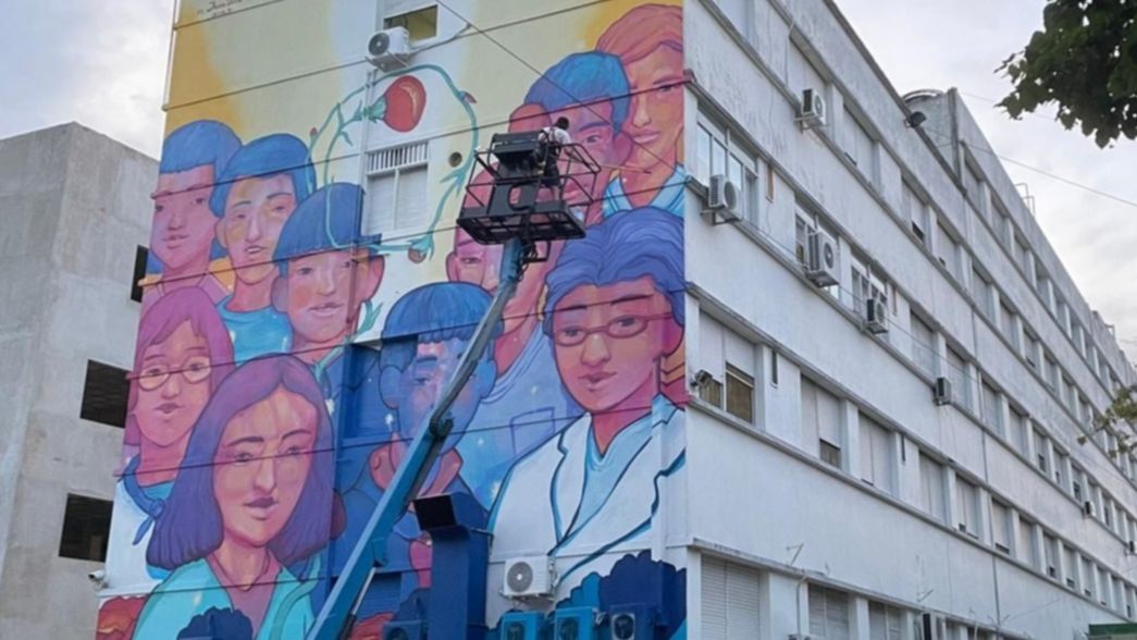Inaugurarán uno de los murales más grandes de La Plata en el hospital Español