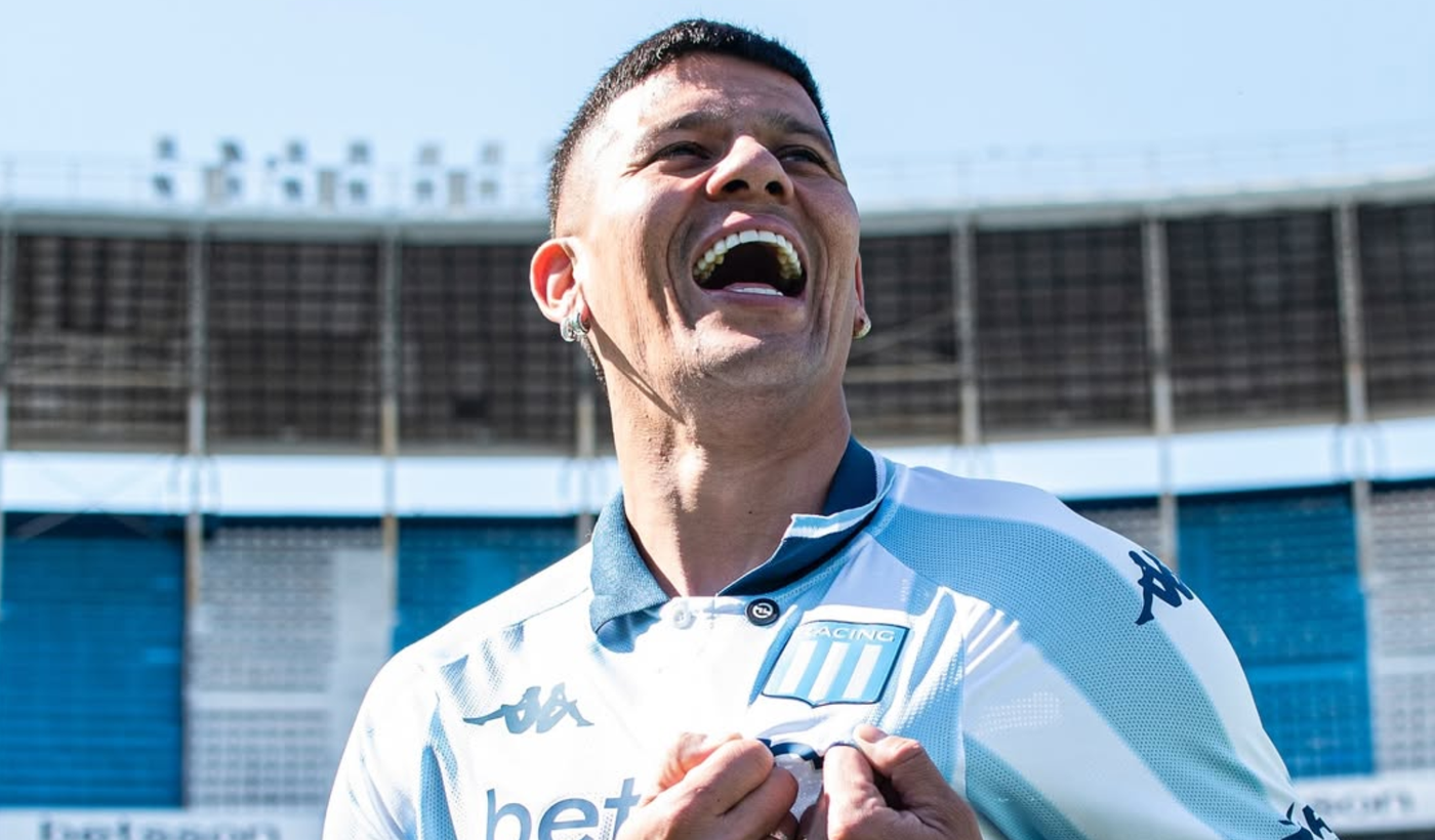 La particular presentación de Marcos Rojo en Racing sin mencionar su apellido