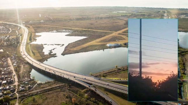 video: de nuevo aparecio un extrano fenomeno luminoso sobre la autopista