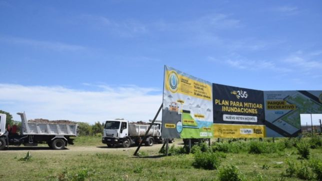 tras el desalojo de las tierras, retomaron los trabajos en el reten hidrico de los hornos