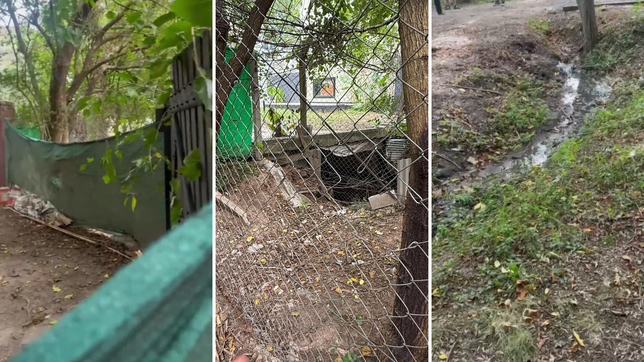 un vecino de gonnet puso un porton y un alambrado sobre una zanja y cada vez que llueve se inunda el barrio