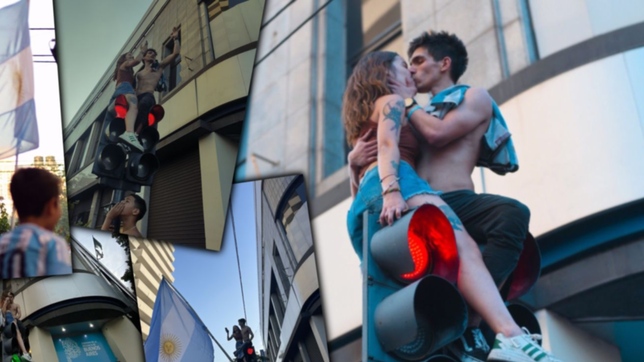 dos platenses se besaron durante los festejos, los fotografiaron y son furor en redes