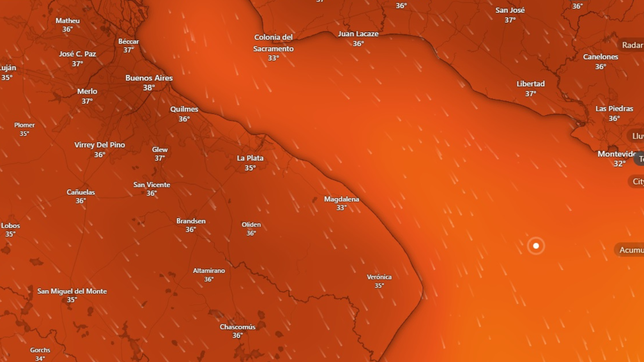¿a que hora se registrara la temperatura mas alta del dia en la plata?