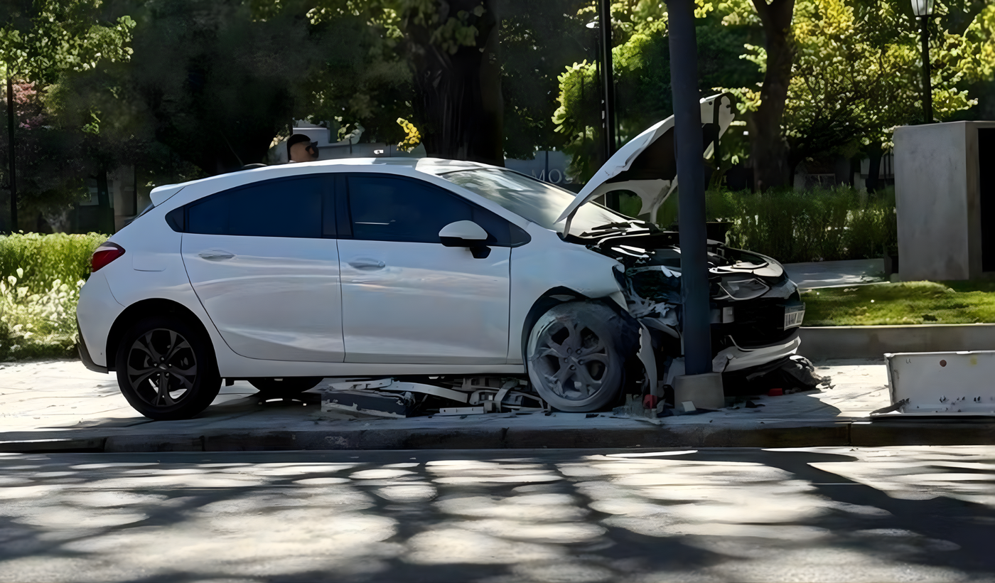 Choque en Plaza Italia