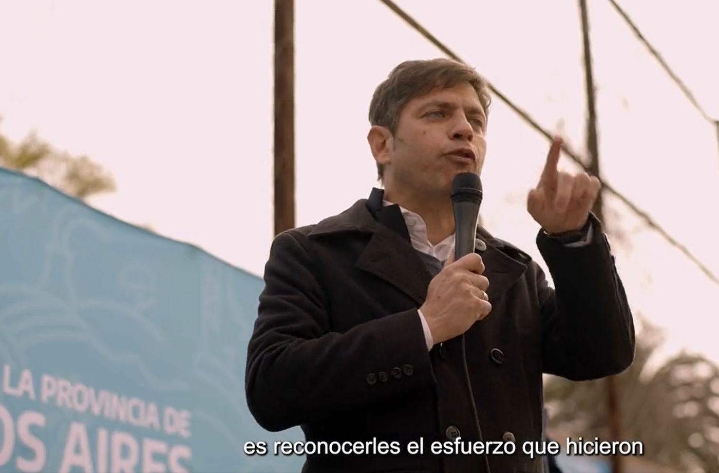 Axel Kicillof en un tramo del nuevo spot