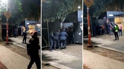 La tribuna visitante desbordó y los hinchas chilenos presionaron para entrar a UNO