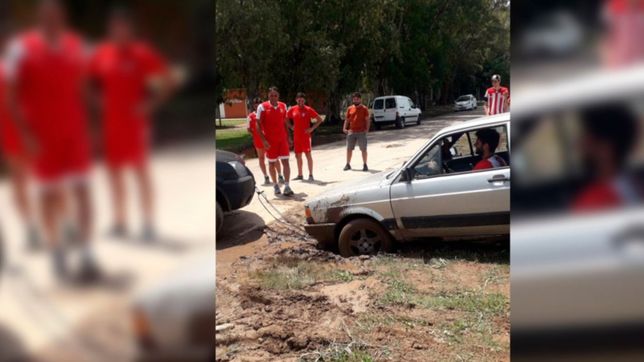fue al country de estudiantes, se le encajo el auto y el chavo desabato y el chapu brana lo ayudaron a sacarlo