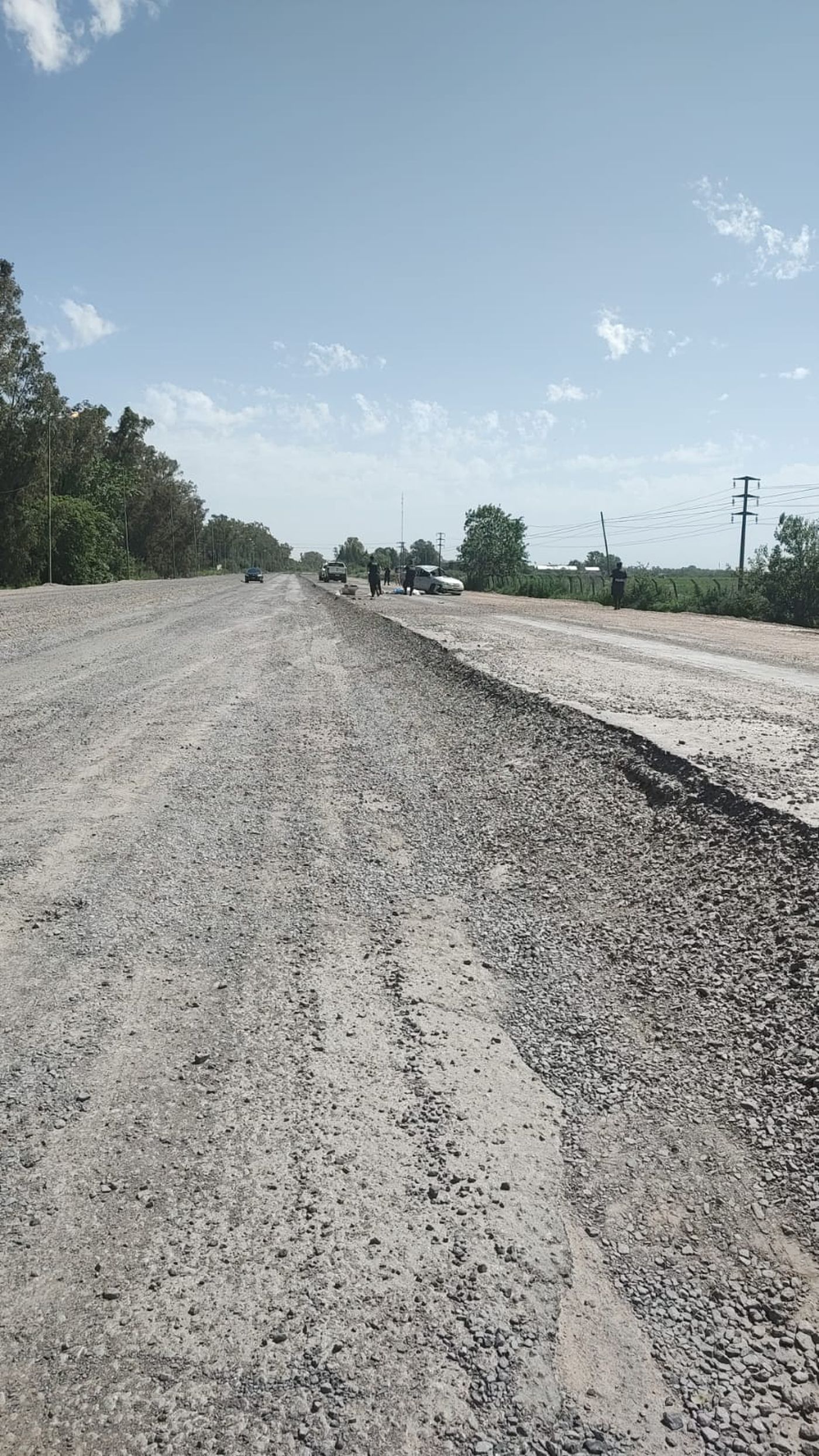 El veh&iacute;culo termin&oacute; con importantes da&ntilde;os tras el vuelco en el Camino Rivadavia de Ensenada.