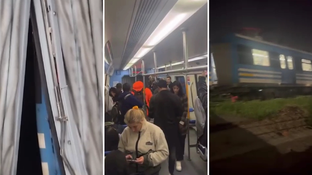 los videos de los pasajeros que viajaban en el tren roca que se salio de la via en la plata