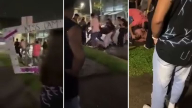 un adolescente recibio una brutal golpiza en grupo en su upd
