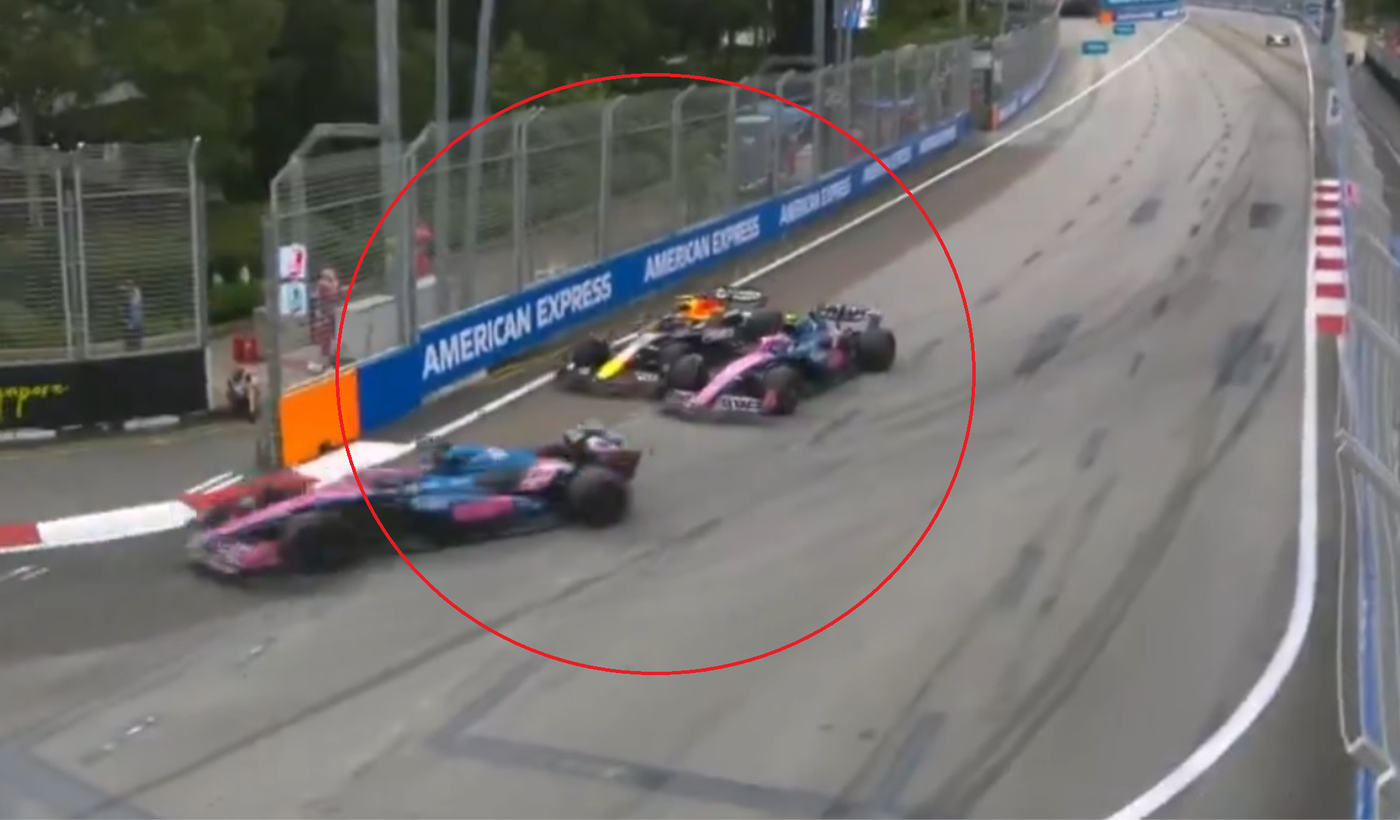 Colapinto casi choca a Verstappen