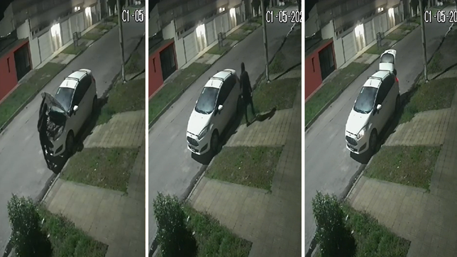 dos delincuentes dieron vueltas por la plata robando autos estacionados