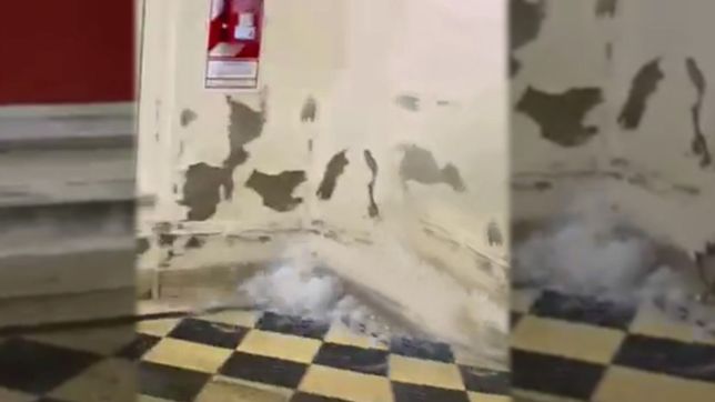 video: entro agua al pasaje dardo rocha en medio del escrutinio definitivo