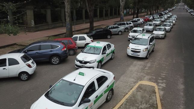 el tiempo pasa y seguimos en la nada: taxistas marchan contra las app en la plata