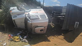 un camion volco en la ruta 2 a la altura de la plata y derramo una carga de cascara de cebada un camion volco en la ruta 2 a la altura de la plata y derramo una carga de cascara de cebada