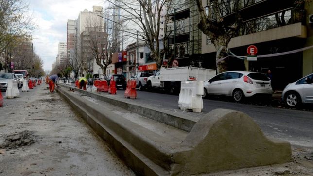 arranco la obra: asi lucen las nuevas ramblas sobre la avenida 13
