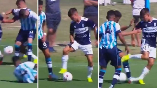 video: corridas y patadas en el partido de reserva de gimnasia por una pisadita de lujo