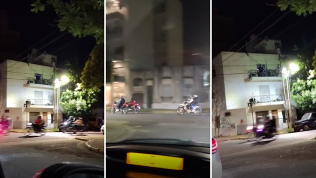 una caravana con decenas de motos altero la madrugada en distintos barrios de la plata