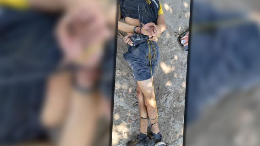 Un hombre intentó robar una casa, lo atraparon y lo ataron como matambre