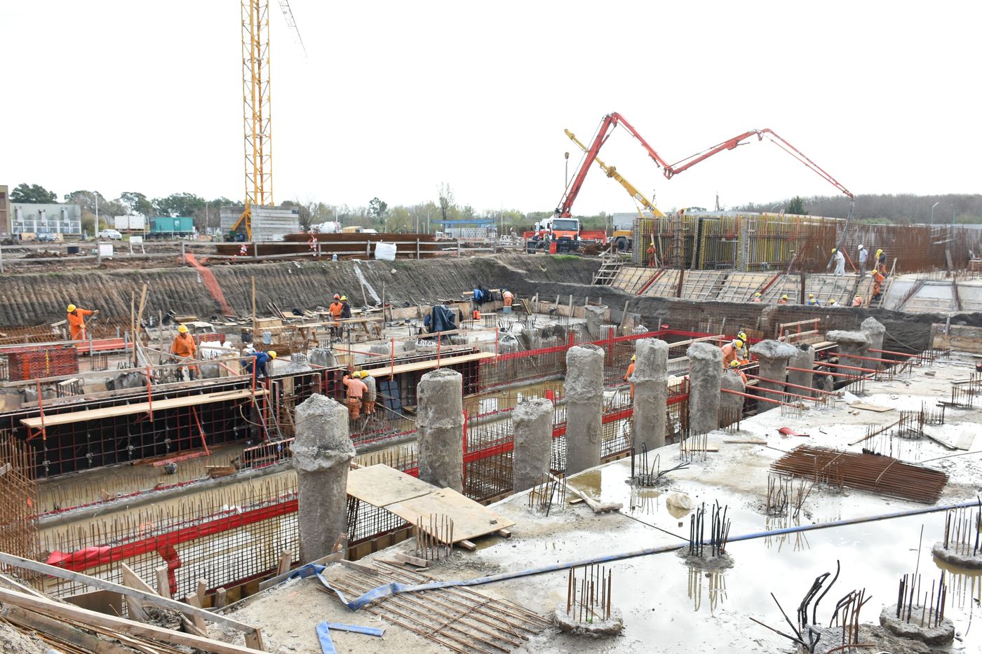 Las obras de la nueva Planta Potabilizadora de Punta Lara tienen un avance superior al 42