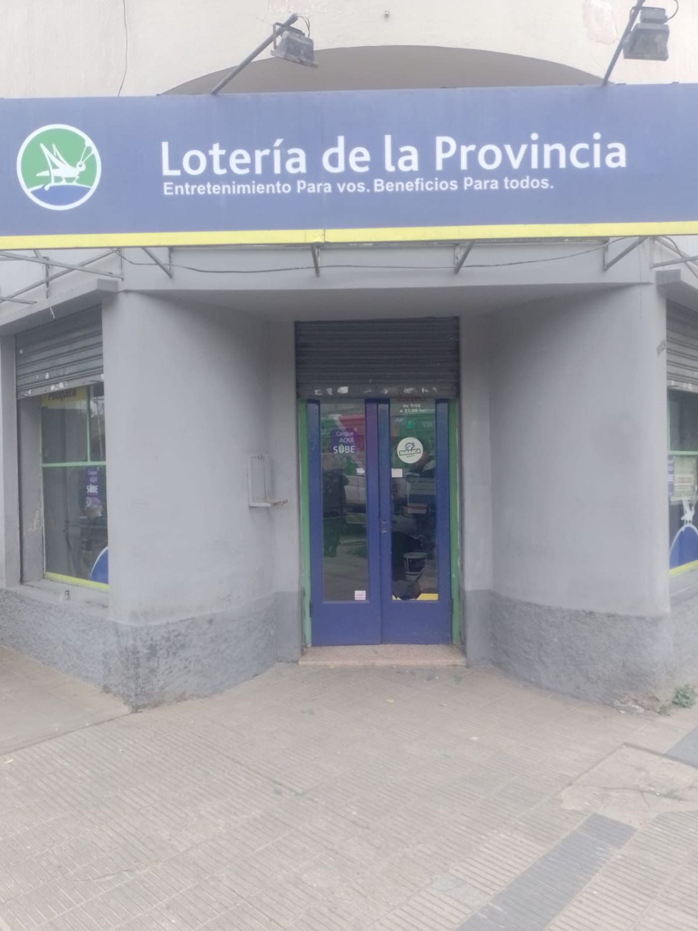 La agencia de lotería de La Plata donde se dio la muerte del jubilado.