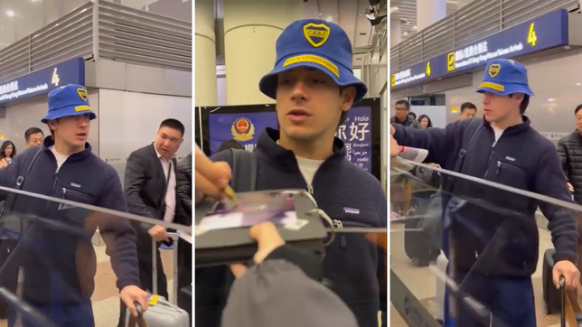 colapinto revoluciono shanghai con su llegada para el gp de china