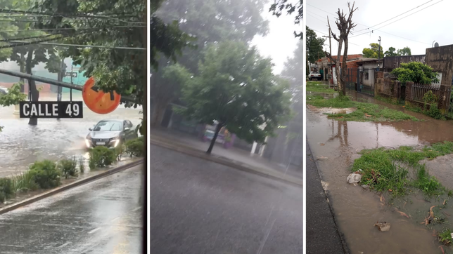 las intensas lluvias del domingo anegaron distintas zonas en la plata