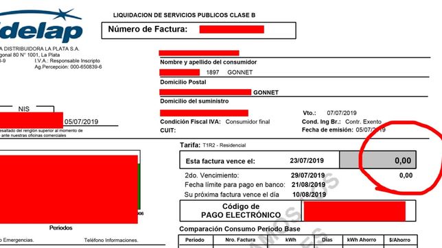 a los vecinos de la plata ya les llegan las facturas de edelap bonificadas por el apagon