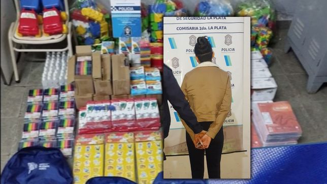 encontraron cientos de utiles escolares robados en una casa de punta lara