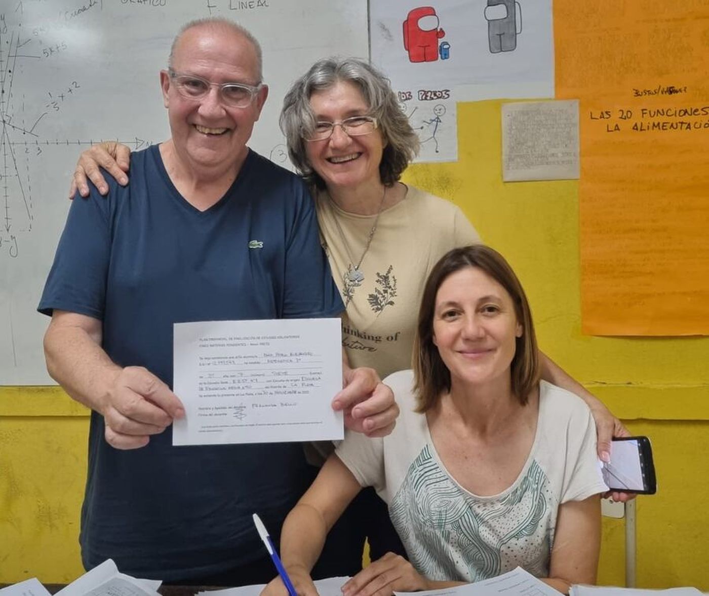 A fines de 2022 Pablo Díaz logró rendir su ultima materia del secundario que habia interrumpido por su secuestro.
