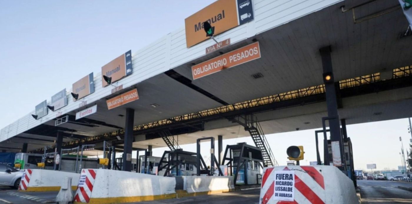 Paro peaje barrera autopista
