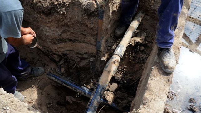 el mapa de los barrios que sufren baja presion de agua por trabajos en la red