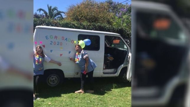 maestras de un jardin de la plata repartieron diplomas de egresados a domicilio