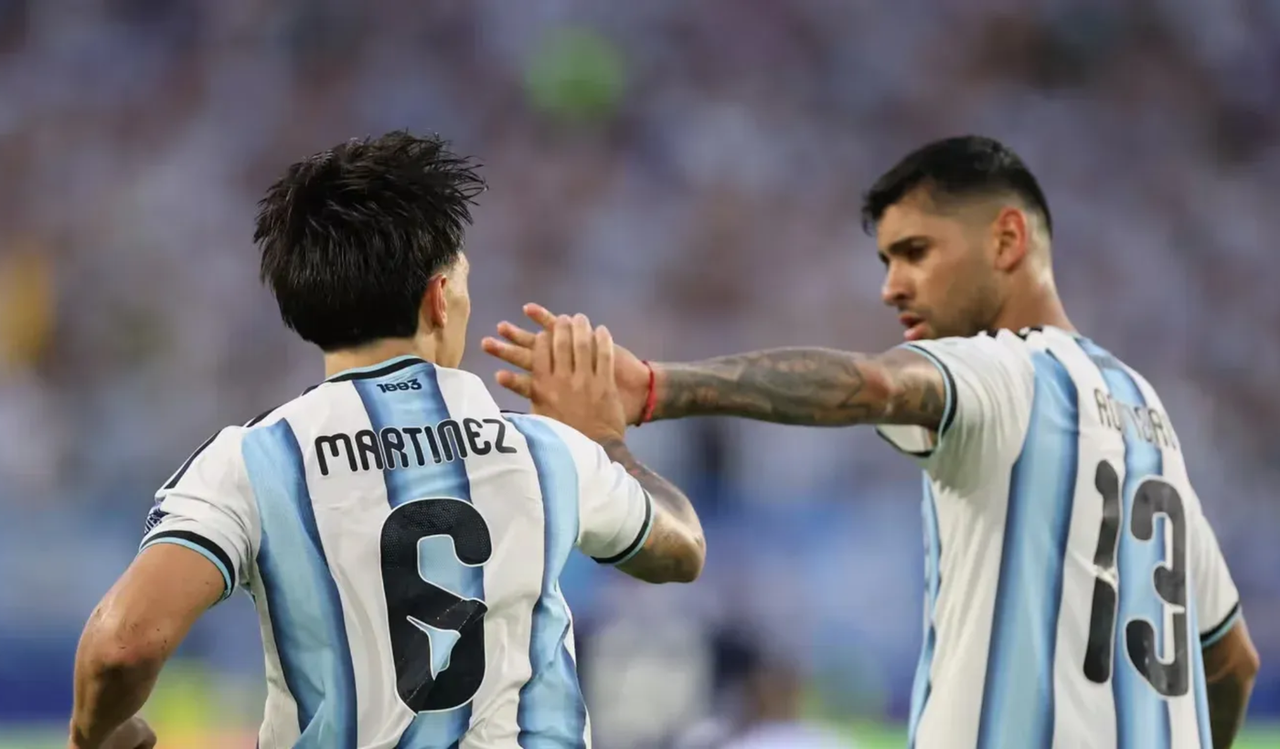 Selección argentina Martínez Cuti Romero festejo
