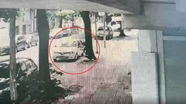 video: forzo la cerradura de un auto y en segundos se robo todo lo que habia adentro