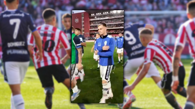 el polemico gesto de un jugador de gimnasia que enfurecio a estudiantes