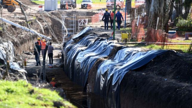 asi avanza una obra clave con la que se busca evitar inundaciones en una zona de la plata
