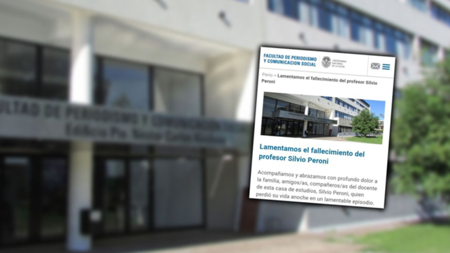 la facultad de periodismo lamento la muerte del docente asesinado en la loma