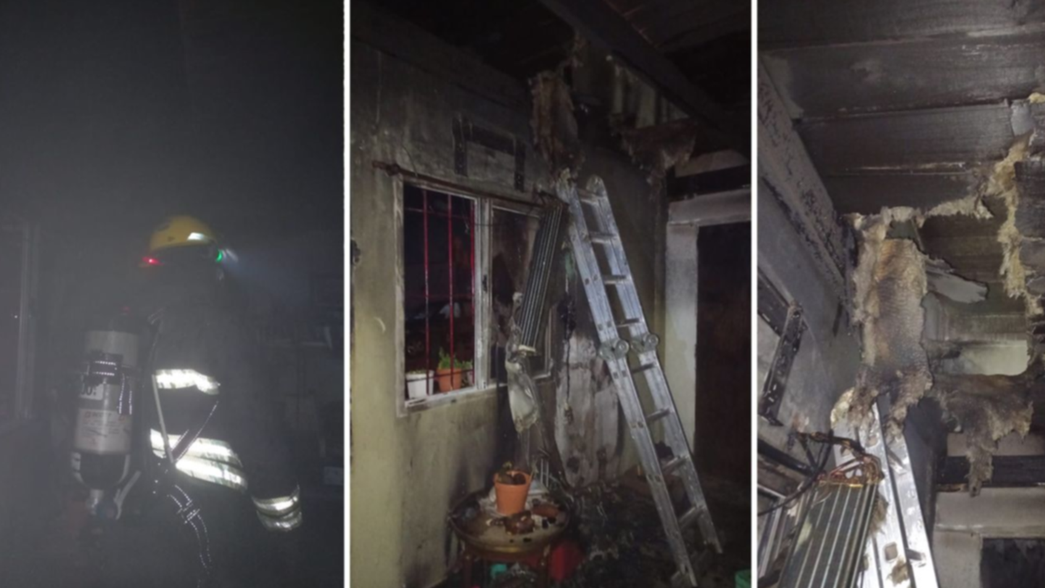 Tensión por un incendio desatado en La Plata: una familia casi pierde todo